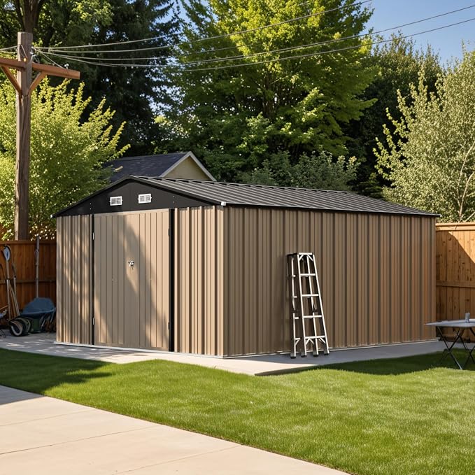 Patiowell 10 x 12 FT Metal Storage Shed - Image 4
