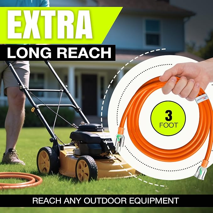 3ft Outdoor/Indoor Extension Cord 10/3 Gauge Ultra Heavy Duty 3 Prong SJTW - Image 6