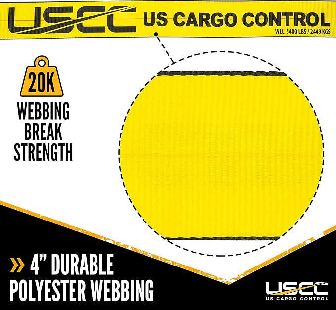US Cargo Control Heavy Duty Yellow Fixed End - Image 6