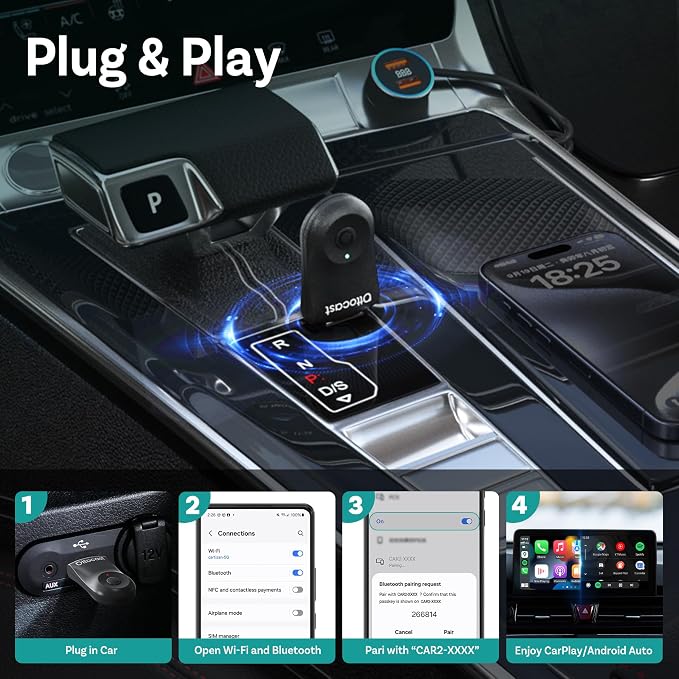 OTTOCAST Mini Wireless Carplay Adapter 2025 - Image 5