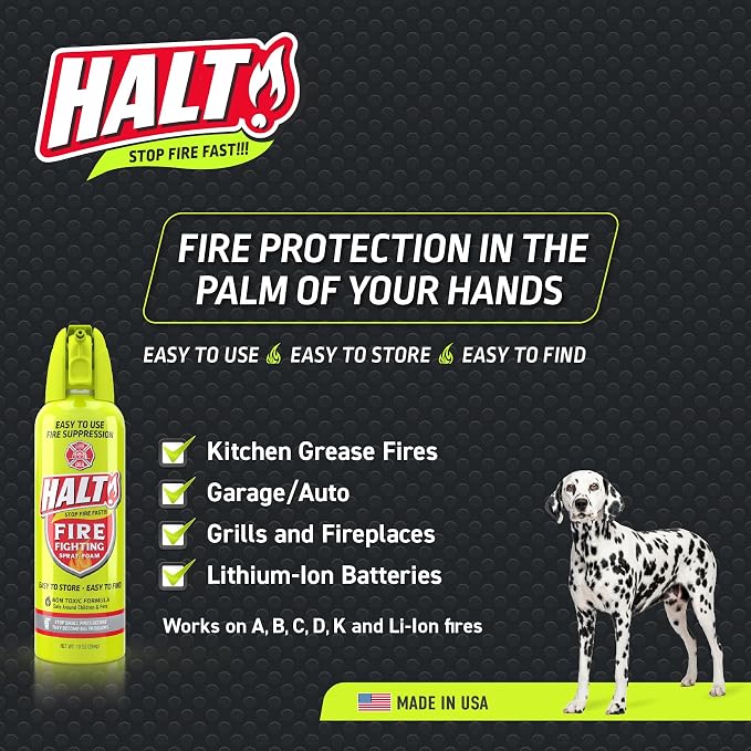 HALT! Fire Fighting Foam Spray – Non-Toxic, PFAS Free, and Find in Emergency – - Image 5