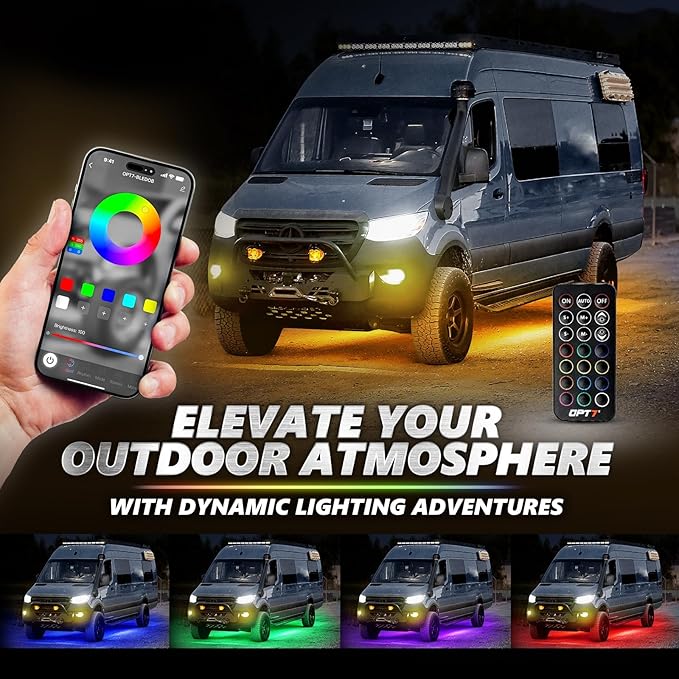 OPT7 Aura Pro Underglow Lights for Class B & B+ RV Motorhomes - Image 3