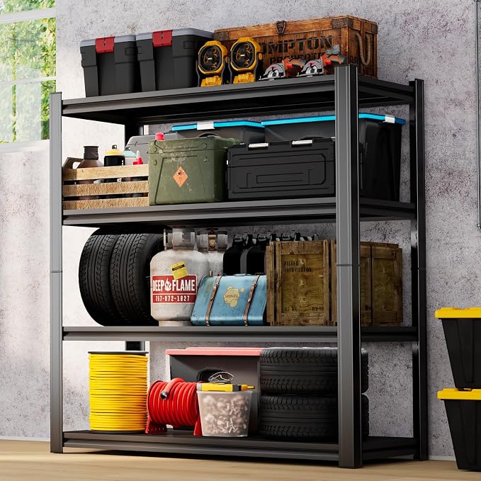 59" H Garage Shelving 2400LBS Capacity Heavy Duty Storage Shelves, Adjustable 4 - Image 2