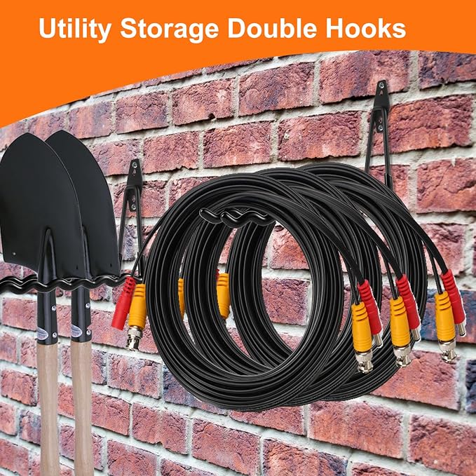 Wall Mounted Garage Hooks Tool Organizer, 12.4 Inch Garage Storage Hook Heavy - Image 6