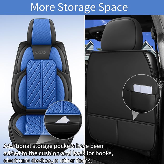 Car Seat Cover Custom Fit for Dodge Ram 1500 2500 3500 2009-2024 Faux Leather - Image 5
