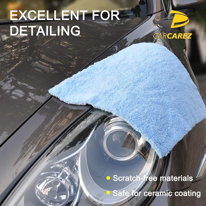 CARCAREZ Microfiber Towels for Cars, Car Drying Wash Detailing Towel - Image 5