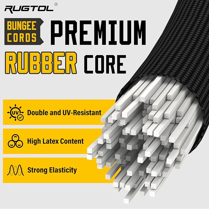 Bungee Cords with Hooks, Upgrade 36 inch Adjustable Bungee Cords with Carabiner - Image 6