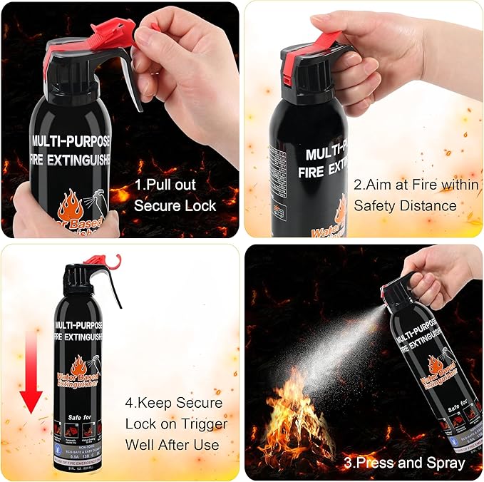 Fire Extinguisher for Home, 4 Pack Vehicle Fire Extinguishers - Image 4