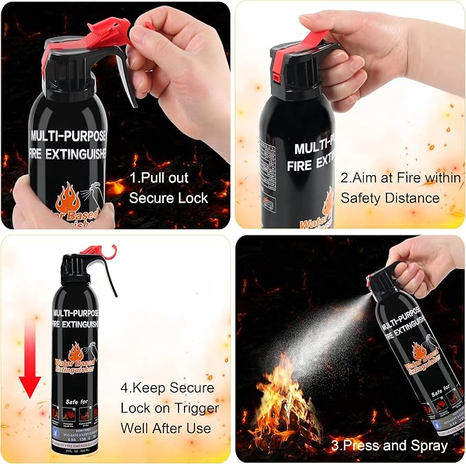 Fire Extinguisher for Home, 6 Pack Vehicle Fire Extinguishers - Image 4