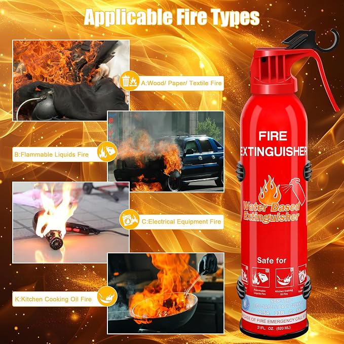 Fire Extinguisher for Home, Portable A, K Class Fire Extinguishers - Image 3