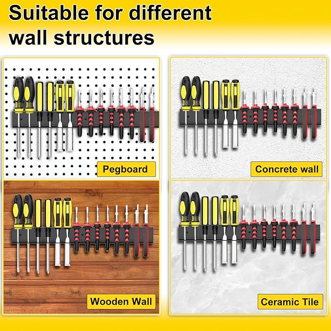 Screwdriver Plier Organizer Wall Mount, Screwdriver Rack, Metal Plier Holder - Image 6