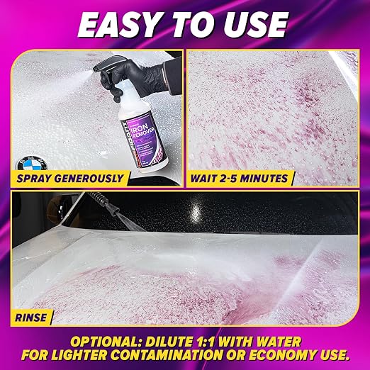 Iron Remover Car Detailing – Iron Decon Spray, Pulls Out Brake Dust, Rust & - Image 4