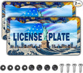 Car Plate Frames for Women Multicolor License Plate Protector for Men Starry by Unknown