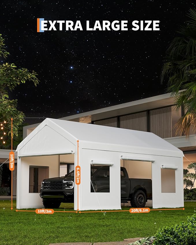 10x20 Ft. Metal Carport Garage - Image 2