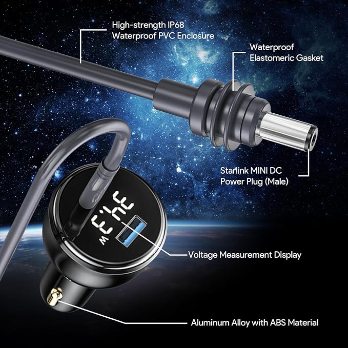 EDUP Starlink Mini Car Adapter DC Power Cable & Starlink Cigarette Lighter - Image 5