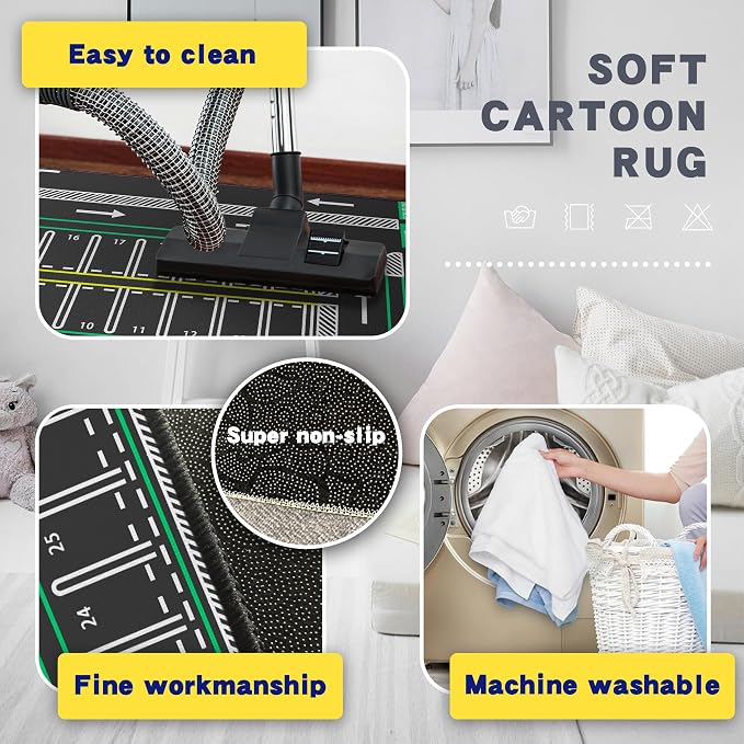 Play Mat 5'x 6'6" Traffic System Playmat Car Rugs - Image 5