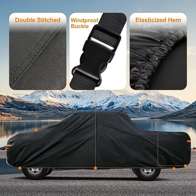 Kayme Truck Cover Custom Fit Chevrolet Silverado 3500HD Crew Cab SB. Full - Image 4
