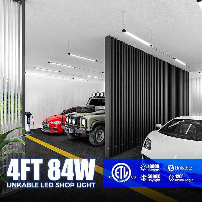 Barrina BS84 LED Shop Lights for Workshop 4FT, 5000K Utility Shop Lights - Image 2