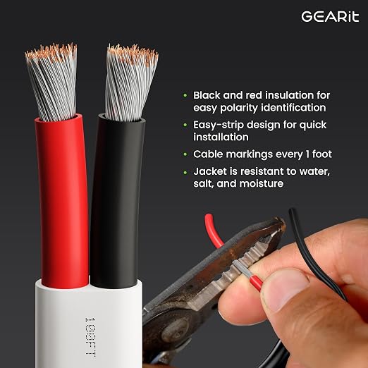 GEARit Speaker Wire 16 Gauge, Duplex 2-Conductor, Speaker Wires - Image 2