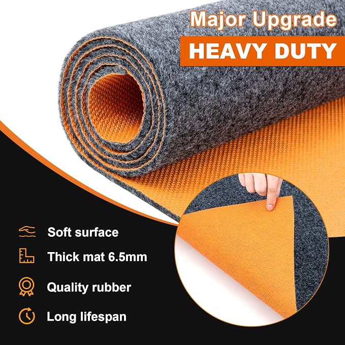 2-pc 64 X 32 Inch Heavy Duty Oil Spill Mat, 6.5mm Thickened Garage Floor Mat - Image 2