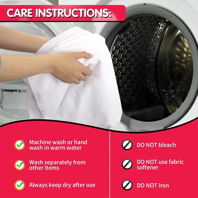 FIXSMITH White Microfiber Cleaning Cloth, Reusable Shop Towels, Microfiber - Image 7
