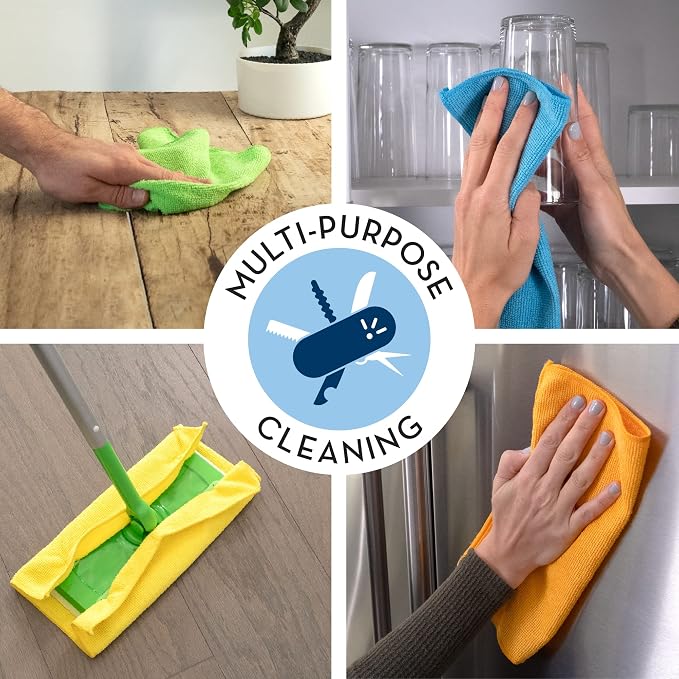 S&T INC. 150 Pack Microfiber Cleaning Cloth, Bulk Towels - Image 4