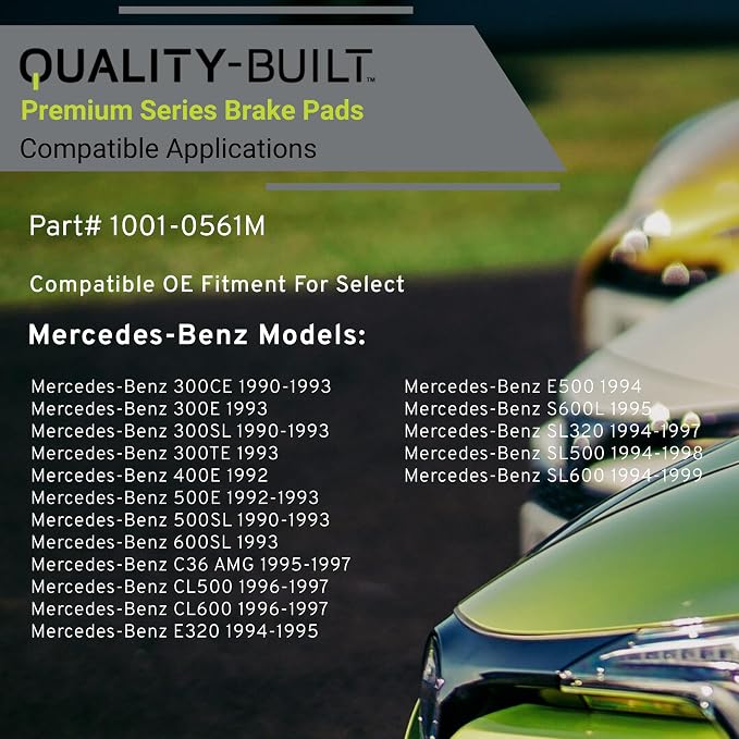 Premium Semi-Metallic Front Brake Pads Compatible - Image 3