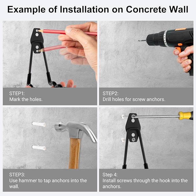 Wall Mounted Garage Hooks Tool Organizer, 12.4 Inch Garage Storage Hook Heavy - Image 4