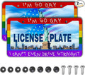 License Plate Frames Rainbow Automotive Exterior Accessories I'm So Gay I Can’t by Unknown