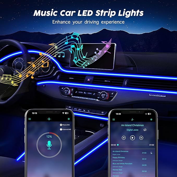 USB Car LED Lights, Interior Car Lights Strip - Image 6