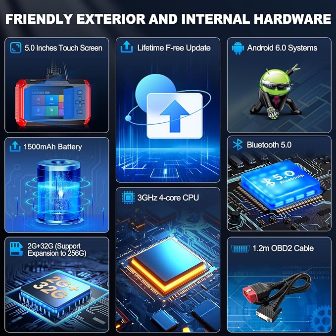 KINGBOLEN S800 OBD2 Scanner Diagnostic Tool, ABS SRS Engine at Automotriz Code - Image 6