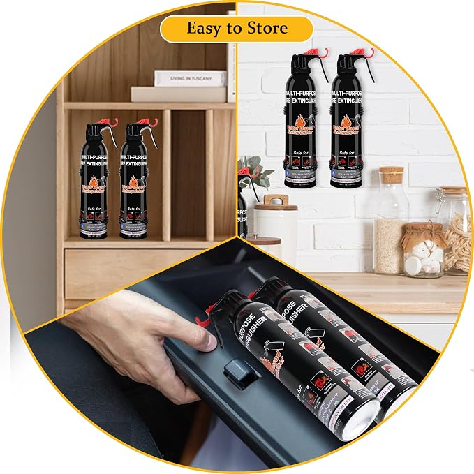 Fire Extinguisher for Home, 2 Pack Vehicle Fire Extinguishers - Image 5