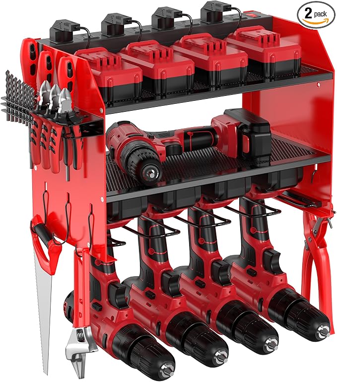 3-Tier Modular Drill Holder & Power Tool Organizer Wall Mount by MAVIKS