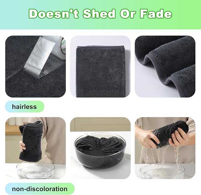 JOYMOOP Microfiber Towels for Cars, 2 Pack 63" x 29.5" Car Drying Towel - Image 4