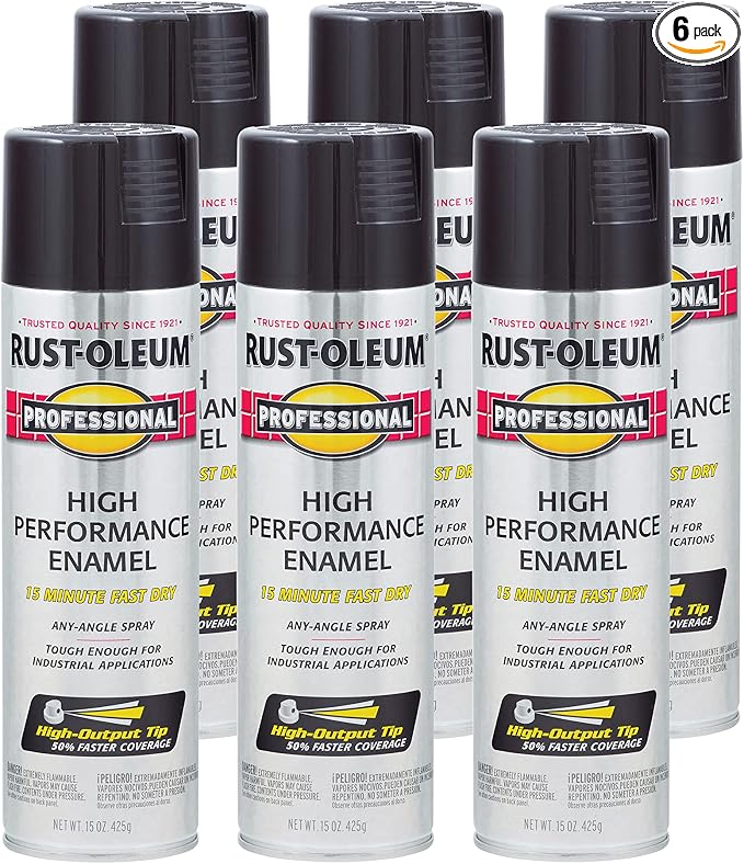 Rust-Oleum 7579838-6PK Professional High Performance Enamel Spray Paint by Rust-Oleum