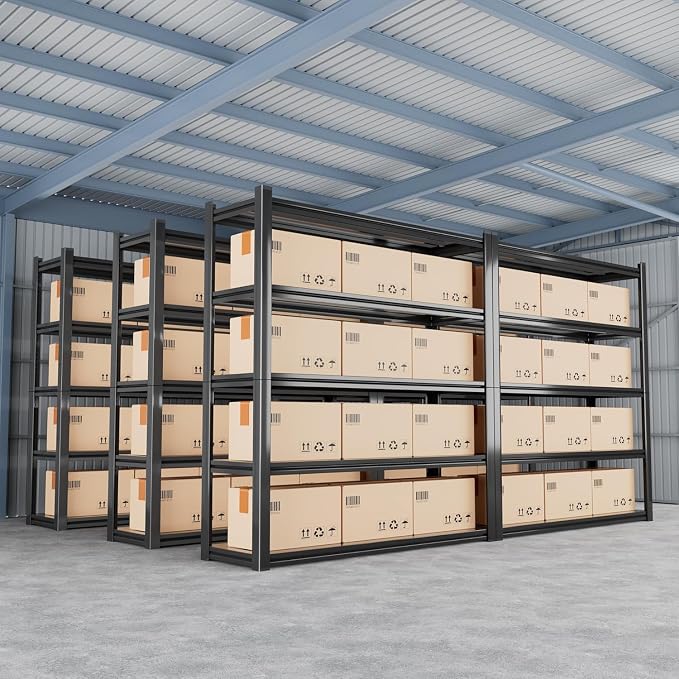 72" H Garage Shelving 2000LBS Heavy Duty Storage Shelves Adjustable 5 Tier - Image 8