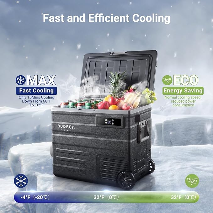 BODEGACOOLER 12 Volt Car Refrigerator, 58QT Car Fridge - Image 2