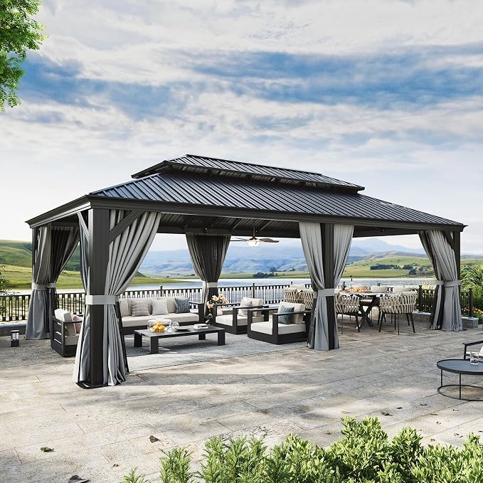 Aoxun 14' X 24' Hardtop Gazebo by Aoxun