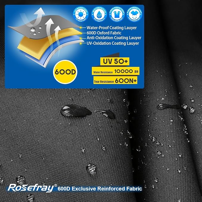 Rosefray Motorcycle Cover 600D Waterproof - Image 2