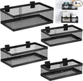Coume 4 Pcs Black Slatwall Baskets 4 Size Metal Mesh Wire Basket by Surlontye