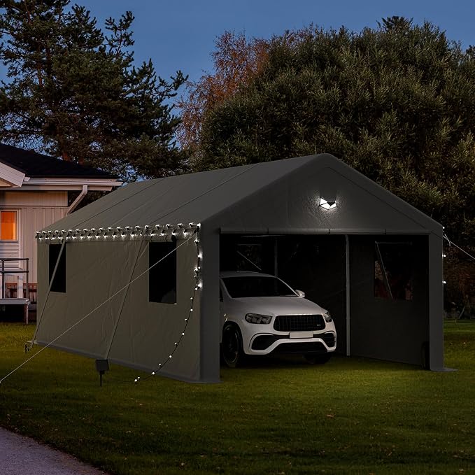 13x25 Carport Canopy, Heavy Duty Car Port, Portable Car Ports Garage - Image 5