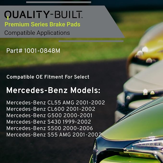 Premium Semi-Metallic Rear Brake Pads Compatible - Image 3