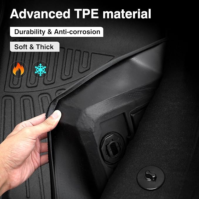 Powerty Floor Mats for 2020-2024 2025 Hyundai Palisade Accessories All Weather - Image 7