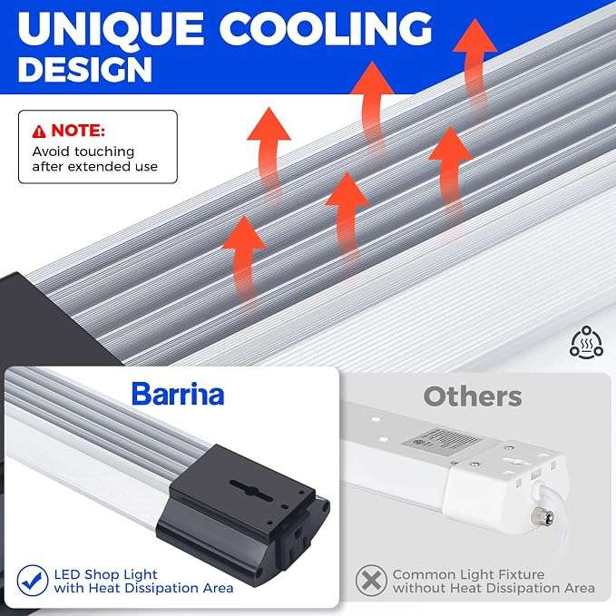 Barrina BS84 LED Shop Lights for Workshop 4FT, 5000K Utility Shop Lights - Image 9