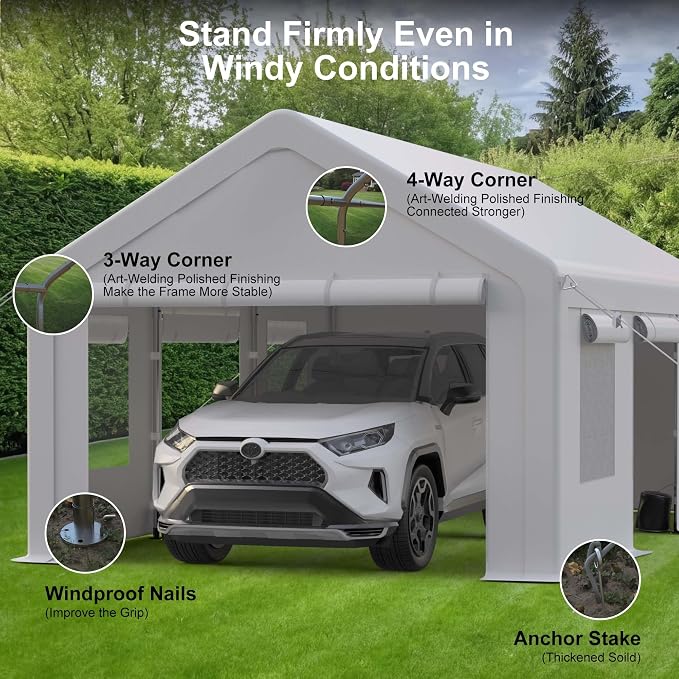 Heavy Duty Carport, Portable Garage - Image 5