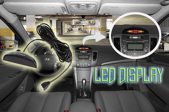 ZONETECh New 4 Parking Sensors LED Display Car Reverse Backup Radar System - Image 7