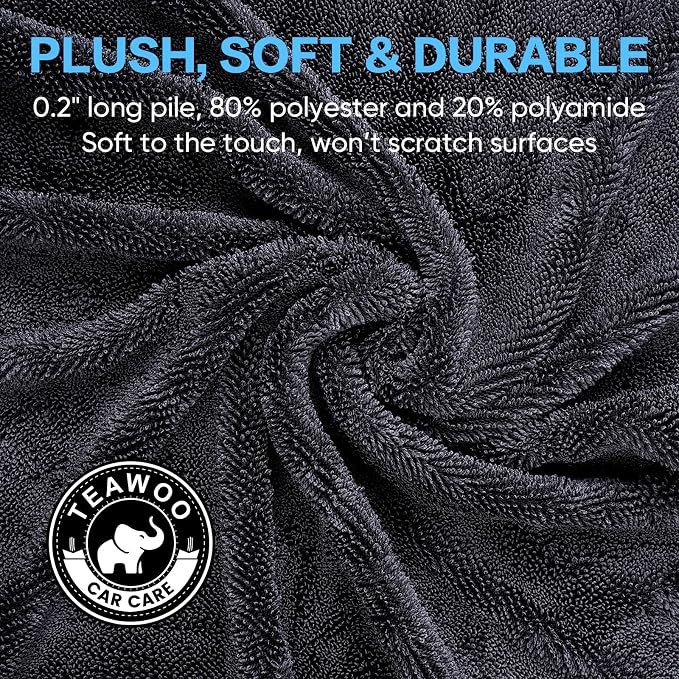 Shiny Wipes Shower Cleaning Cloth, Ultra Absorbent Car Drying Towel, 4 Pack 16 - Image 4