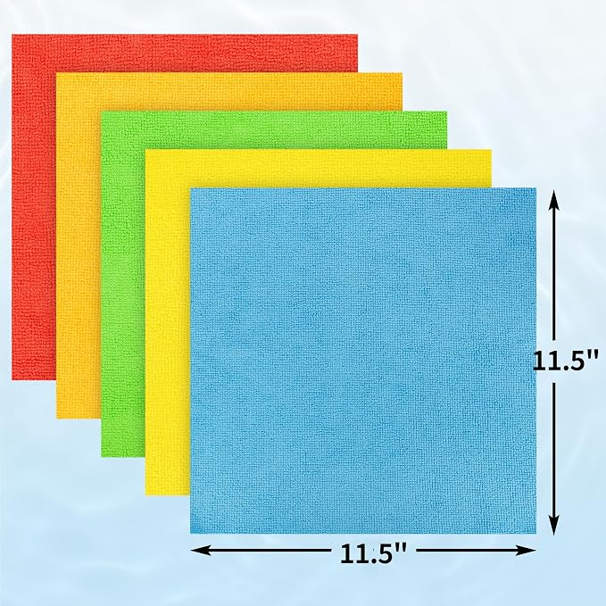 HOMERHYME Microfiber Cleaning Cloth, 100 Pack Cleaning Rags Microfiber Towel - Image 9