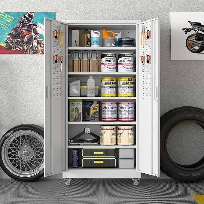 71" H×32" W×16" D Garage Storage Cabinet - Image 2