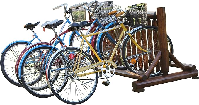13-Place Bike Log Rack, Outdoor Bike Stand, Freestanding Commercial Bicycle - Image 7